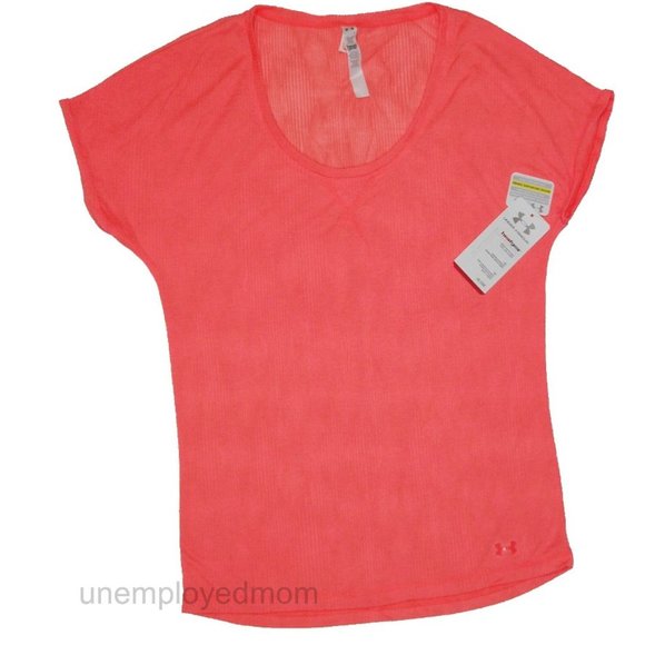 Tangerine Womens UA Tee Top Semi Fitted Sports BTS Ladies Teen Shirt Athletic - Picture 3 of 10
